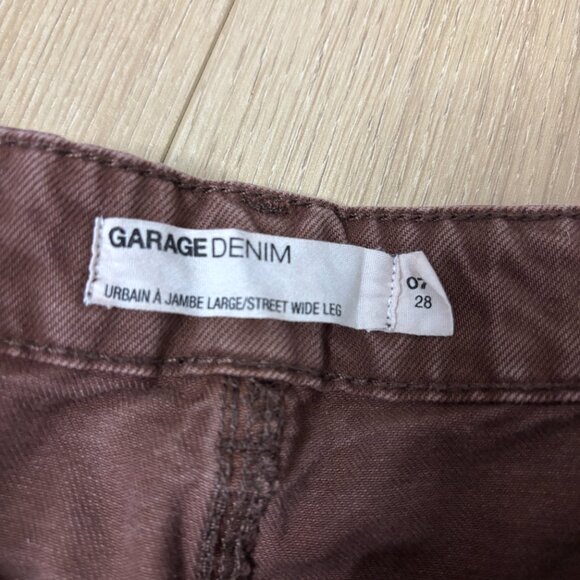 Garage Street Wide Leg Jeans Walnut Brownie Brown Size 28 Pants - Picture 4 of 4